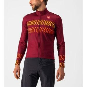 Castelli Unlimited Thermal Long Sleeve Cycling Jersey Bordeaux/Goldenrod Orange Castelli Unlimited Thermal Long Sleeve Cycling Jersey Bordeaux/Goldenrod Orange