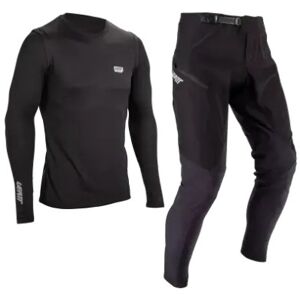 Leatt MTB 1.0 Mini Cycling Jersey & Trousers Ride Kit Black Leatt MTB 1.0 Mini Cycling Jersey & Trousers Ride Kit Black