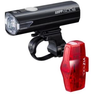 Cateye AMPP 400S / VIZ 100 Light Set Black Cateye AMPP 400S / VIZ 100 Light Set Black