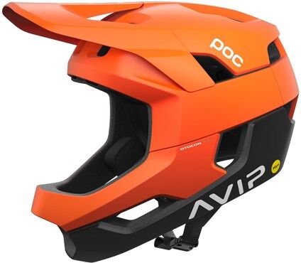 POC Otocon Race Mips Full Face MTB Mountain Cycling Helmet Fluorescent Orange AVIP/Uranium Black Matt