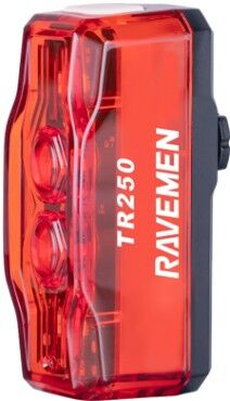 Ravemen TR250 Smart Alert Brake Detection USB Rechargeable 250 Lumens Rear Light Black