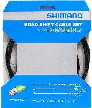 Shimano 105 5800 / Tiagra 4700 Road Gear Cable Set - OPTISLICK Coated Inners Black