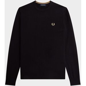 Fred Perry Men's Classic Crew Neck Jumper in Black (L)  - Black - Size: Large