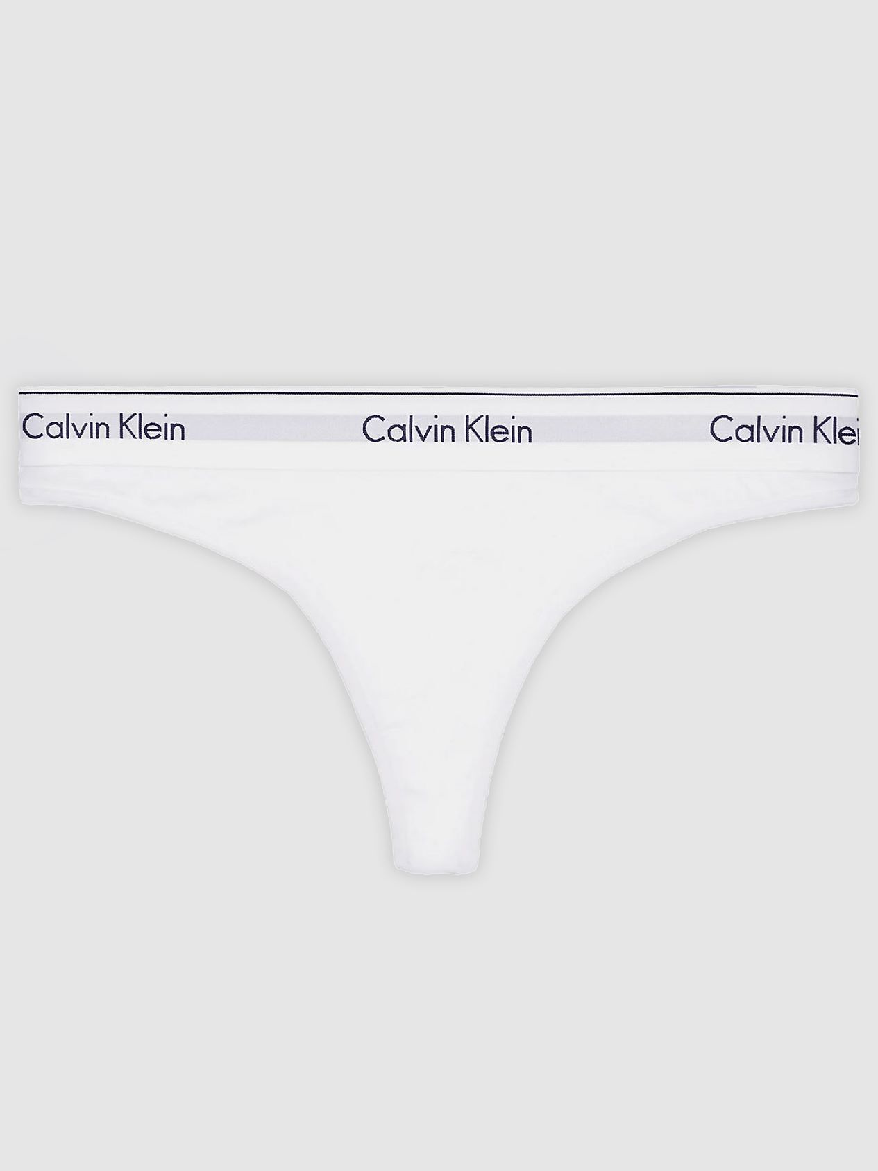 Calvin Klein Women's Modern Cotton Thong in White (XL)  - White - Size: Extra Large