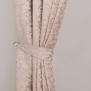 Homescapes Latte Velvet Jacquard Curtains Tie Backs Pair
