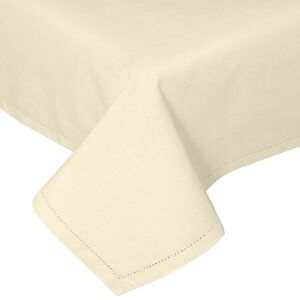 Homescapes Plain Cotton Cream Tablecloth, 54 x 70 Inches