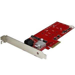 StarTech.com 2x M.2 NGFF SSD RAID Controller Card plus 2x SATA III Ports - PCIe - Two Slot PCI Express M.2 RAID Card plus Two SATA Ports - RAID Supported - 0, 1, 10,