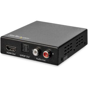 StarTech.com 4K HDMI Audio Extractor with 40K 60Hz Support - HDMI Audio De-embedder - HDR - Toslink Optical Audio - Dual RCA Audio - HDMI Audio - Supports the latest