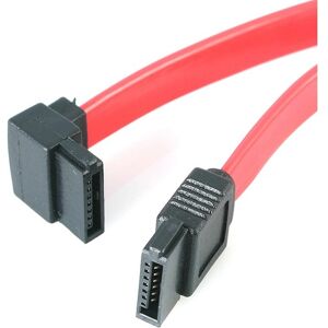 StarTech.com 18in SATA to Left Angle SATA Serial ATA Cable - F/F - 1 x Male SATA - 1 x SATA - Red