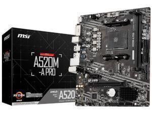 MSI A520M-A PRO AMD A520 Chipset (Socket AM4) Micro-ATX Motherboard