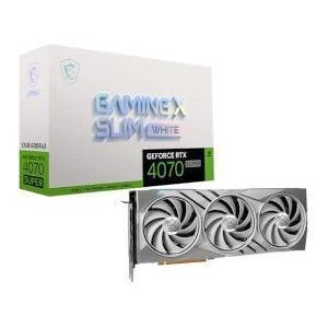 MSI NVIDIA GeForce RTX 4070 SUPER Gaming X Slim White 12GB GDDR6X Graphics Card