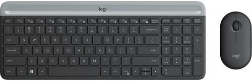 Logitech Slim MK470 Keyboard & Mouse - English (UK) - USB Wireless RF