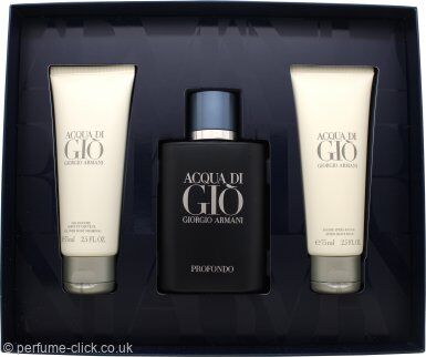 Giorgio Armani Acqua di Giò Profondo Gift Set 75ml EDP + 75ml Shower Gel + 75ml Aftershave Balm