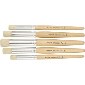 Major Brushes Short Handle Stencil Brush - Set of 5 Major Brushes Short Handle Stencil Brush - Set of 5