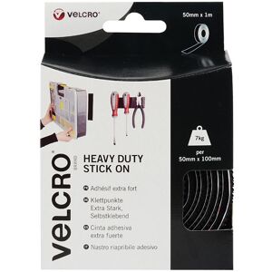 Velcro Europe S.A. VELCRO® Brand VEL-EC60241 Heavy Duty Stick On Tape 50mm x 1m - Black Velcro Europe S.A. VELCRO® Brand VEL-EC60241 Heavy Duty Stick On Tape 50mm x 1m - Black