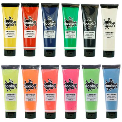 SCOLAQUIP - BPW300/21 - Bright Yellow - 300ml - Block/Lino Printing Ink SCOLAQUIP - BPW300/21 - Bright Yellow - 300ml - Block/Lino Printing Ink