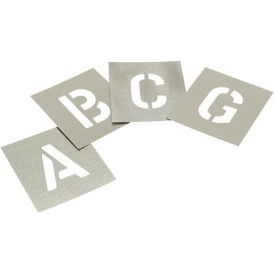 Zinc Stencils Set of Letters 2in Walleted Zinc Stencils Set of Letters 2in Walleted