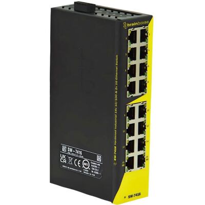Brainboxes SW-7416 Hardened Industrial Ethernet Switch - 14x 10/100 & 2x 1G Brainboxes SW-7416 Hardened Industrial Ethernet Switch - 14x 10/100 & 2x 1G