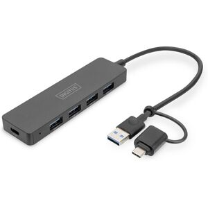 Digitus DA-70250-1 USB 3.0 hub 3+1 ports silver with built-in Ethe... Digitus DA-70250-1 USB 3.0 hub 3+1 ports silver with built-in Ethe...