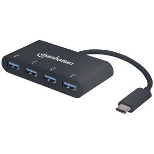 Manhattan 163767 USB Hub 4 ports USB 3.0 Aluminium casing White Manhattan 163767 USB Hub 4 ports USB 3.0 Aluminium casing White