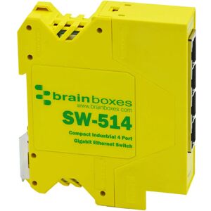 Brainboxes SW-514 Compact 4 Port Gigabit Ethernet Switch DIN Rail ... Brainboxes SW-514 Compact 4 Port Gigabit Ethernet Switch DIN Rail ...
