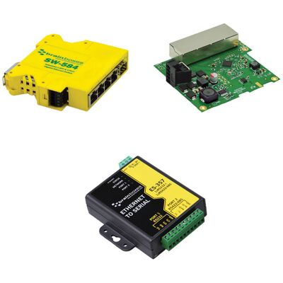 Brainboxes SW-584 Industrial 1 SFP & 4 Port Gigabit Ethernet Switch - Industrial, Dual Power, Isolated Ports Brainboxes SW-584 Industrial 1 SFP & 4 Port Gigabit Ethernet Switch - Industrial, Dual Power, Isolated Ports