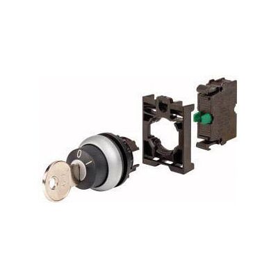 Eaton M22-WRS-MS20 Key Switch - IP66, 2 Positions, Plastic Front Ring Eaton M22-WRS-MS20 Key Switch - IP66, 2 Positions, Plastic Front Ring