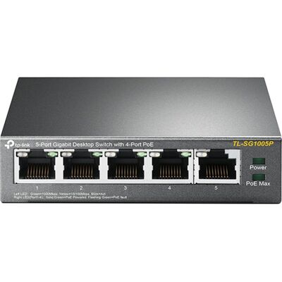 TP-Link TL-SG1005P TP-Link 5-Port Gigabit Desktop PoE Switch with ... TP-Link TL-SG1005P TP-Link 5-Port Gigabit Desktop PoE Switch with ...