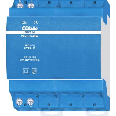 Eltako 30014033 Rail Mounted PSU 48W 24V 2A 1 Output Efficiency 86% Eltako 30014033 Rail Mounted PSU 48W 24V 2A 1 Output Efficiency 86%