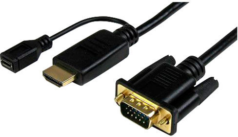 StarTech.com HD2VGAMM6 HDMI To VGA Cable Without Audio - 6ft