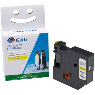 G&G D1 Yellow Label Tape - Ribbon G&G D1 Yellow Label Tape - Ribbon