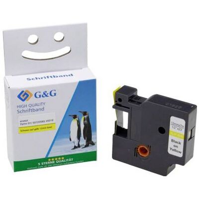 G&G Label Tape Yellow 1.20cm - Label Tape G&G Label Tape Yellow 1.20cm - Label Tape
