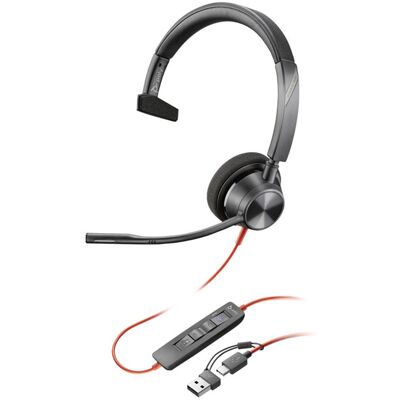 HP Poly HP 8X218AA Poly Blackwire C3315-M on-ear headset mono black noise ... HP Poly HP 8X218AA Poly Blackwire C3315-M on-ear headset mono black noise ...