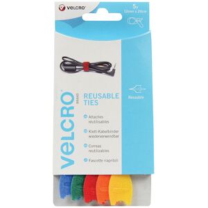 Velcro Europe S.A. VELCRO® Brand VEL-EC60466 Reusable Ties 12mm x 20cm Black 15 Pieces