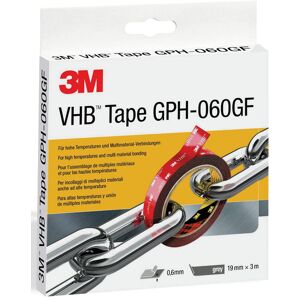 3M GPH-060F19-3 VHB™ Tape GPH-060GF, Grey, 19 mm x 3 m, 0.6 mm 3M GPH-060F19-3 VHB™ Tape GPH-060GF, Grey, 19 mm x 3 m, 0.6 mm