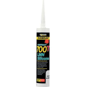 Everbuild 700TWE PVCu & Roofing Silicone Sealant C3 White 700T Everbuild 700TWE PVCu & Roofing Silicone Sealant C3 White 700T