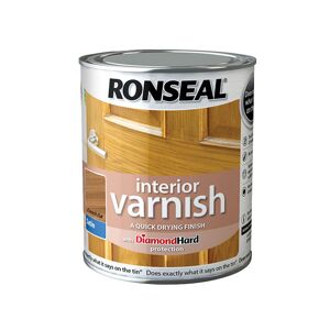 Ronseal 36823 Interior Varnish Quick Dry Satin French Oak 250ml