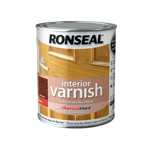 Ronseal 36850 Interior Varnish Quick Dry Gloss Dark Oak 750ml
