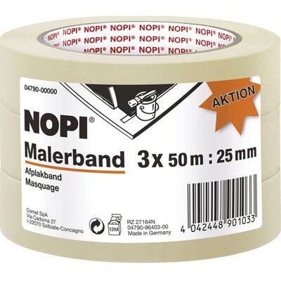 tesa 04790-00000-01 Masking Tape 50m x 25mm beige 3pcs residue-free tesa 04790-00000-01 Masking Tape 50m x 25mm beige 3pcs residue-free