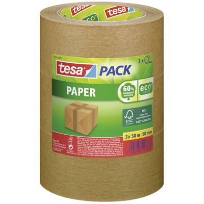 teas 58155-00000-00 Tesapack Eco & Strong Tape 66m Recycled Brown teas 58155-00000-00 Tesapack Eco & Strong Tape 66m Recycled Brown