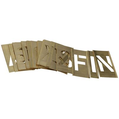 Stencils F1LB Set of Brass Interlocking Stencils - Figures 1in Stencils F1LB Set of Brass Interlocking Stencils - Figures 1in