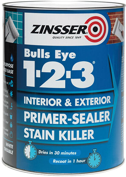 Zinsser ZN7040001D1 Bulls Eye® 1-2-3 Primer & Sealer Paint 1 litre