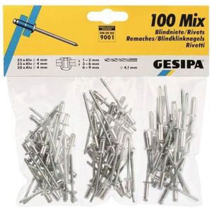 Gesipa 1433530 Blind Rivet 3mm x 6mm Steel/Aluminium Pack of 100 Gesipa 1433530 Blind Rivet 3mm x 6mm Steel/Aluminium Pack of 100