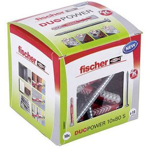 Fischer 538257 DuoPower Plug 10x80 mm10 pc high-quality polyamide Fischer 538257 DuoPower Plug 10x80 mm10 pc high-quality polyamide