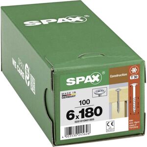 SPAX 0251010601805 Wood screw 6 mm 180 mm Steel WIROX 100 pcs T-St... SPAX 0251010601805 Wood screw 6 mm 180 mm Steel WIROX 100 pcs T-St...