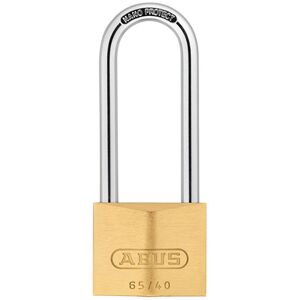 ABUS 04778 65/40mm Brass Padlock 63mm Long Shackle ABUS 04778 65/40mm Brass Padlock 63mm Long Shackle