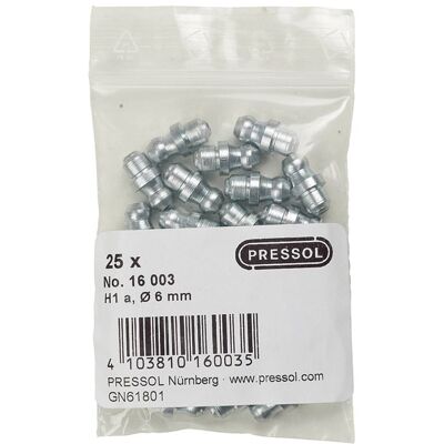 PRESSOL - Ingrassatore conico H1-dritto M10x1-V - M10 x 1 - H1-dritto - Grease Nipple PRESSOL - Ingrassatore conico H1-dritto M10x1-V - M10 x 1 - H1-dritto - Grease Nipple