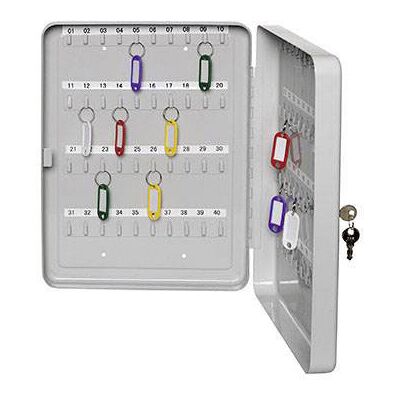 ALCO Key Cabinet - 30 Hooks - Light Gray - Key Storage ALCO Key Cabinet - 30 Hooks - Light Gray - Key Storage
