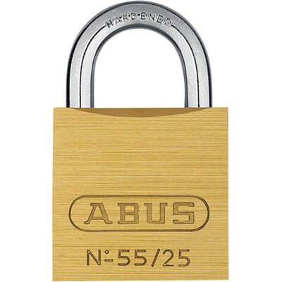 ABUS 02860 55/25mm Brass Padlock Keyed Alike 5251 ABUS 02860 55/25mm Brass Padlock Keyed Alike 5251