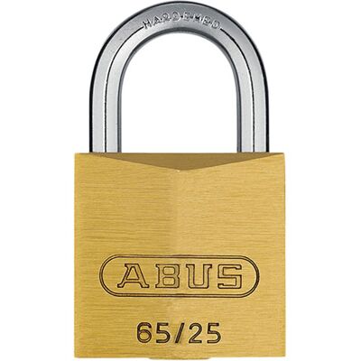 ABUS 03891 65/25mm Brass Padlock Keyed Alike 253 ABUS 03891 65/25mm Brass Padlock Keyed Alike 253
